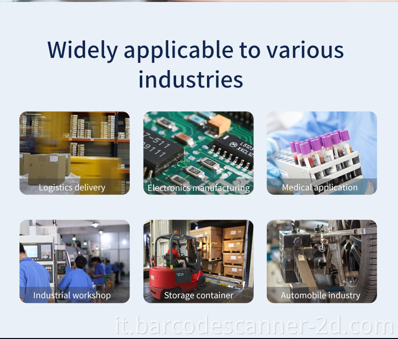 Winson Proo e Broken Barcode Scanner High Speed ​​Industrial Reader Industrial USB/RS232 Cavo